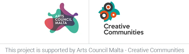 Arts Council Malta and Creative Communities logos. This project is supported by Arts Council Malta – Creative Communities.